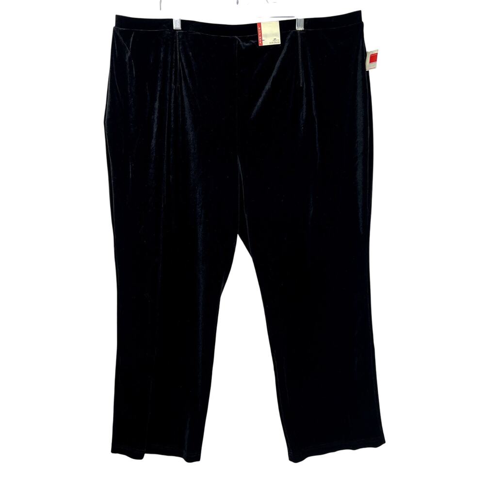 NWT Avenue Black Velvet Winter Stretch Leggings Casual Pants Plus Size 26/28